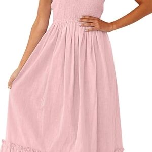 ZESICA, Smocked Maxi Dress, Nap Dress Style, Boho Maxi, Tiered Sundress.